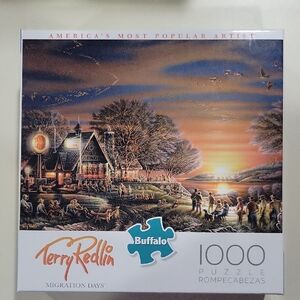 Buffalo Terry Redlin Migration Days Puzzle - Orange and Blue